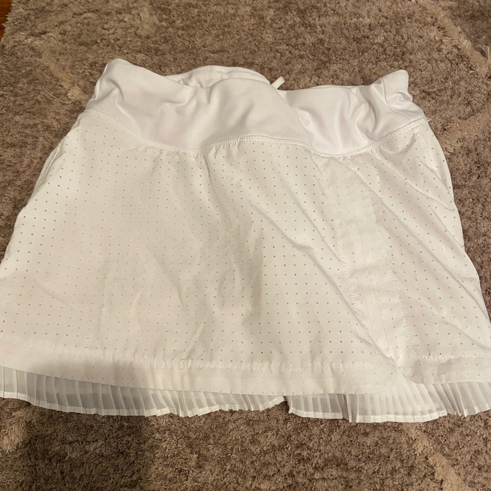 White tennis skirt